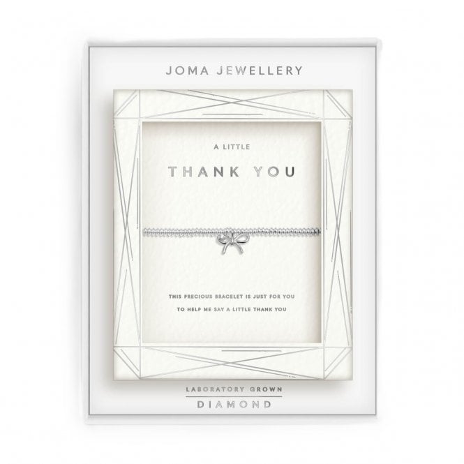 Joma Jewellery  Lab Grown Diamonds 'Thank You' Bracelet 17.5cm Stretch