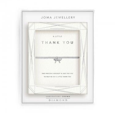 Joma Jewellery Lab Grown Diamonds 'Thank You' Bracelet 17.5cm Stretch