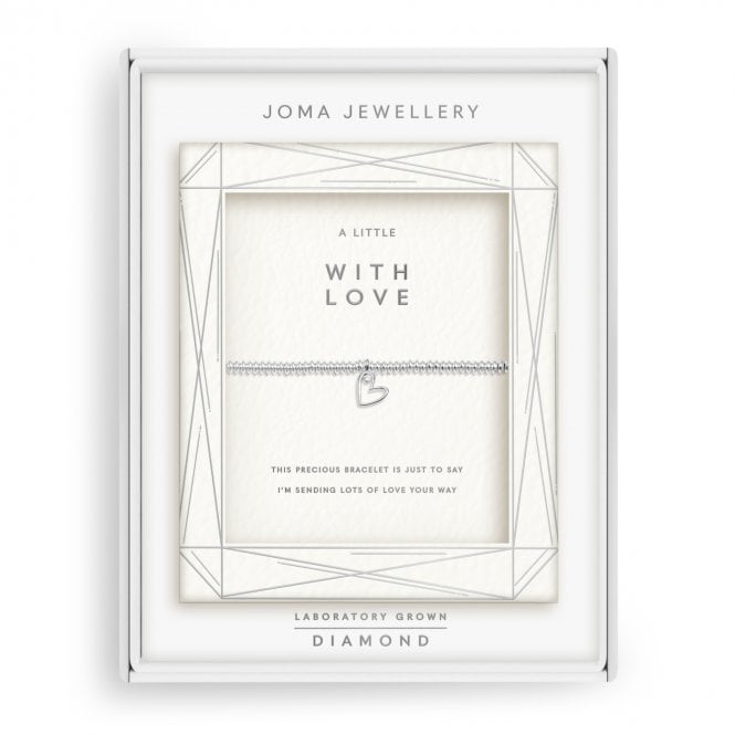 Joma Jewellery  Lab Grown Diamonds 'With Love' Bracelet 17.5cm Stretch