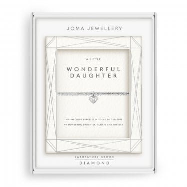 Joma Jewellery Lab Grown Diamonds 'Wonderful Daughter' Bracelet 17.5cm Stretch 