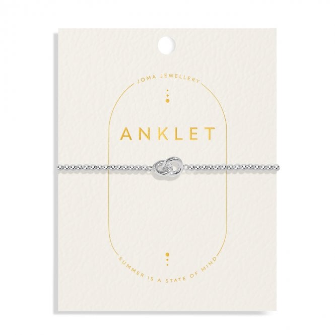 Joma Jewellery  Linked Circles Anklet 23cm  