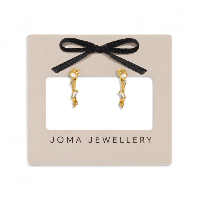Joma Jewellery  Loved By You Gold Tone Cluster CZ Hoop Earrings