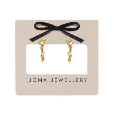 Joma Jewellery Loved By You Gold Tone Cluster CZ Hoop Earrings