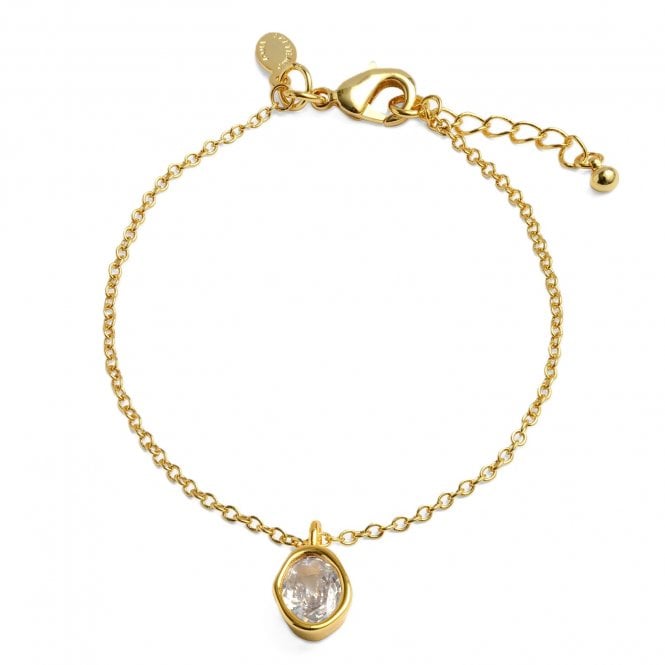 Joma Jewellery  Loved By You Gold Tone Organic CZ Bracelet 18cm + 3cm