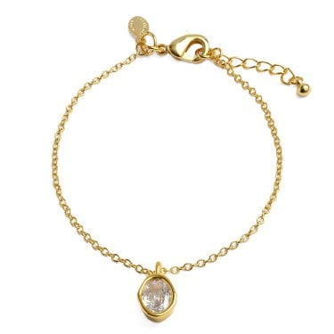 Joma Jewellery Loved By You Gold Tone Organic CZ Bracelet 18cm + 3cm