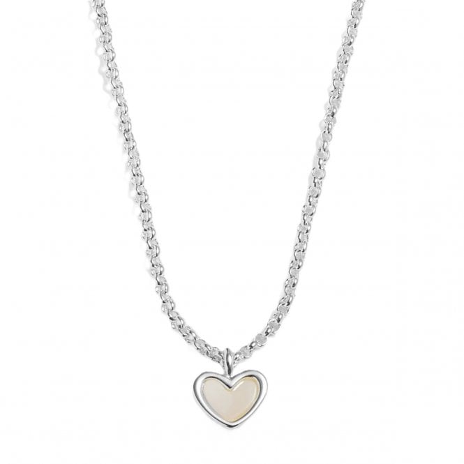 Joma Jewellery  Loved By You Mother Of Pearl Heart Necklace 46cm + 5cm 