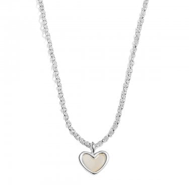 Joma Jewellery Loved By You Mother Of Pearl Heart Necklace 46cm + 5cm 