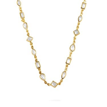 Joma Jewellery Loved By You Multi CZ Gold Tone Chain Necklace 46cm + 5cm