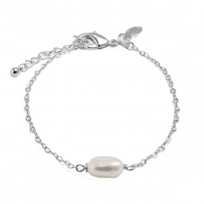 Joma Jewellery  Loved By You Pearl Heart Chain Bracelet 18cm + 3cm