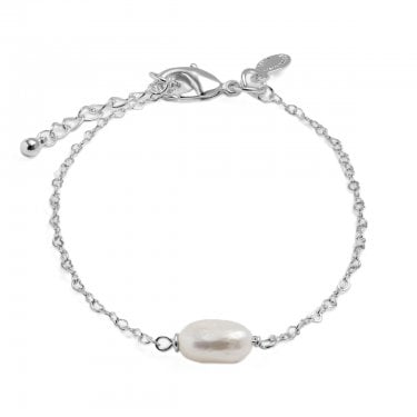 Joma Jewellery Loved By You Pearl Heart Chain Bracelet 18cm + 3cm