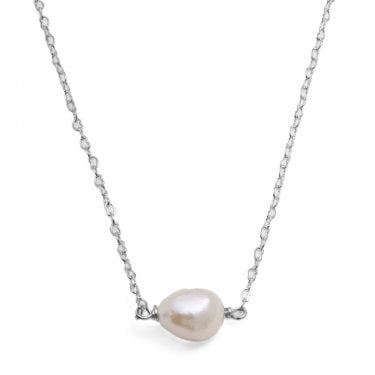 Joma Jewellery Loved By You Pearl Heart Chain Necklace 46cm + 5cm