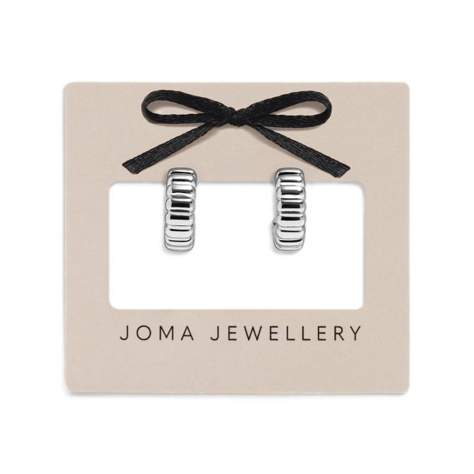 Joma Jewellery  Loved By You Silver Tone Textured Hoop Earrings