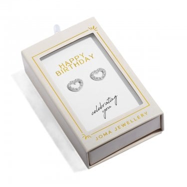 Joma Jewellery Moments To Shine 'Happy Birthday' Stud Earrings