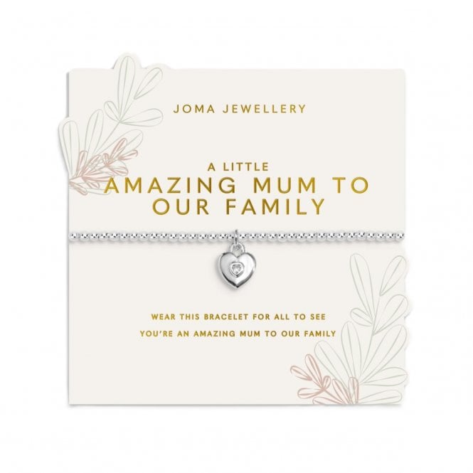 Joma Jewellery  Mother's Day A Little 'Amazing Mum To Our Family' Bracelet 17.5cm Stretch