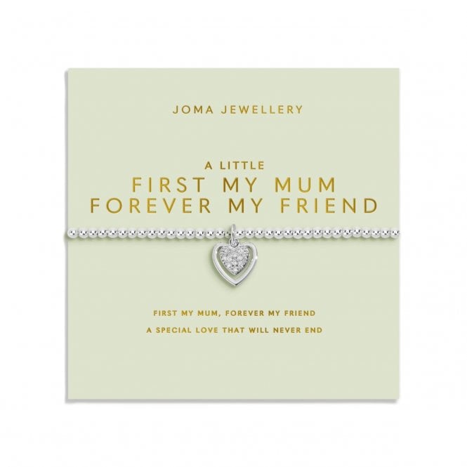 Joma Jewellery  Mother's Day A Little 'First My Mum Forever My Friend' Bracelet 17.5cm Stretch
