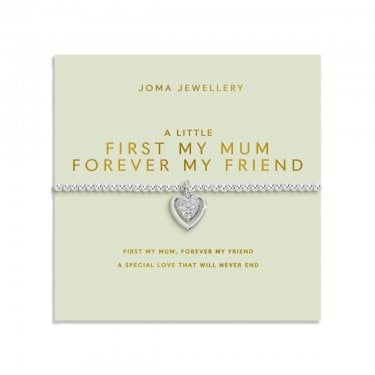 Joma Jewellery Mother's Day A Little 'First My Mum Forever My Friend' Bracelet 17.5cm Stretch