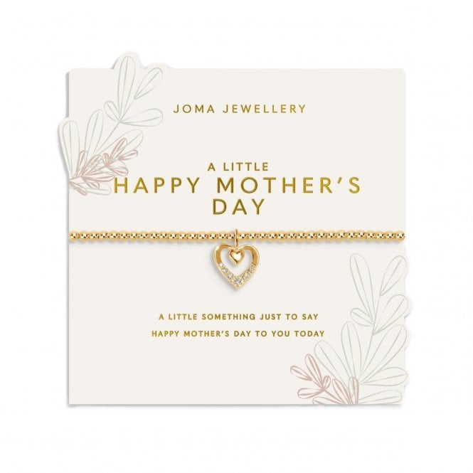 Joma Jewellery  Mother's Day A Little 'Happy Mother's Day' Gold Tone Bracelet 17.5cm Stretch