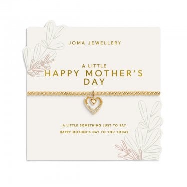 Joma Jewellery Mother's Day A Little 'Happy Mother's Day' Gold Tone Bracelet 17.5cm Stretch