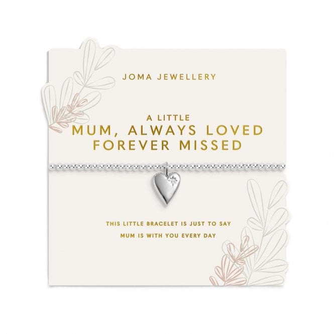 Joma Jewellery  Mother's Day A Little 'Mum, Always Loved Forever Missed' Bracelet 17.5cm Stretch