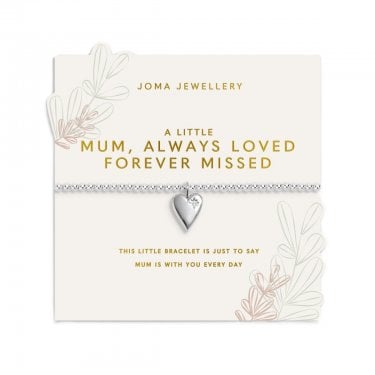 Joma Jewellery Mother's Day A Little 'Mum, Always Loved Forever Missed' Bracelet 17.5cm Stretch