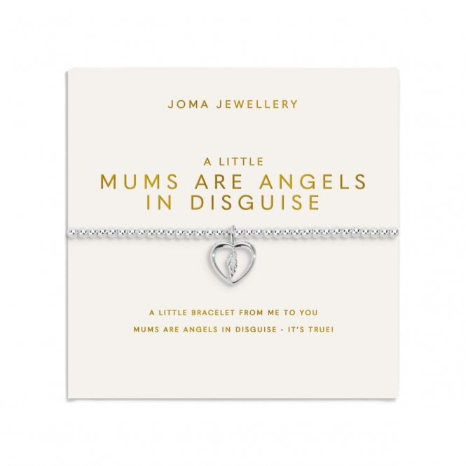 Joma Jewellery  Mother's Day A Little 'Mums Are Angels In Disguise' Bracelet 17.5cm Stretch