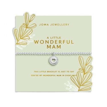Joma Jewellery Mother's Day A Little 'Wonderful Mam' Bracelet 17.5cm Stretch