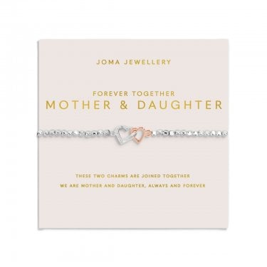 Joma Jewellery Mother's Day Forever Yours 'Forever Together Mother And Daughter' Two Tone Bracelet 17.5cm Stretch  