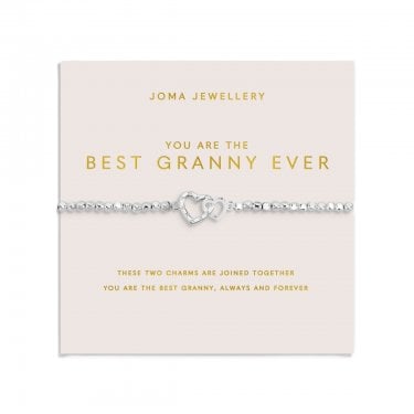 Joma Jewellery Mother's Day Forever Yours 'You Are The Best Granny Ever' Bracelet 17.5cm Stretch