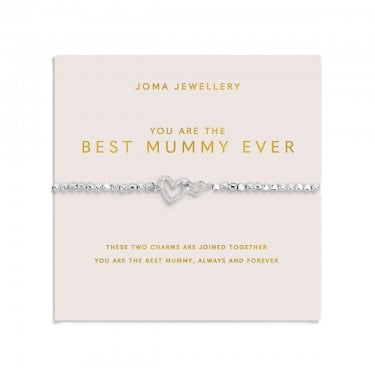 Joma Jewellery Mother's Day Forever Yours 'You Are The Best Mummy Ever' Bracelet 17.5cm Stretch