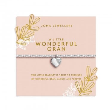 Joma Jewellery Mother's Day Grandmother A Little 'Wonderful Gran' Bracelet 17.5cm Stretch