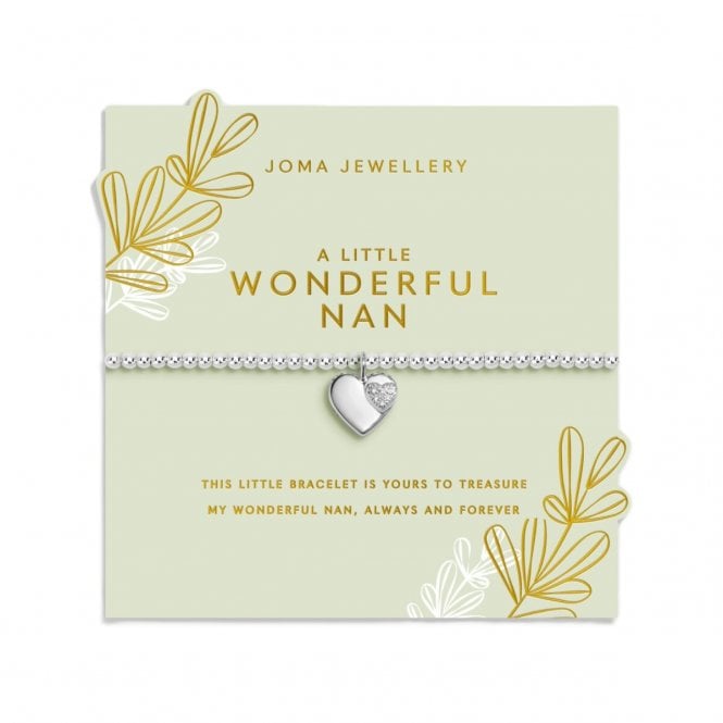 Joma Jewellery  Mother's Day Grandmother A Little 'Wonderful Nan' Bracelet 17.5cm Stretch