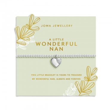 Joma Jewellery Mother's Day Grandmother A Little 'Wonderful Nan' Bracelet 17.5cm Stretch