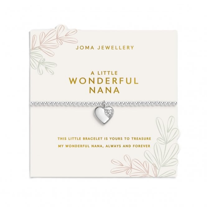 Joma Jewellery  Mother's Day Grandmother A Little 'Wonderful Nana' Bracelet 17.5cm Stretch