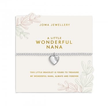 Joma Jewellery Mother's Day Grandmother A Little 'Wonderful Nana' Bracelet 17.5cm Stretch