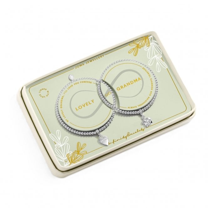 Joma Jewellery  Mother's Day Linked Infinity 'Lovely Grandma' Bracelets 17.5cm Stretch