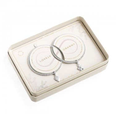 Joma Jewellery Mother's Day Linked Infinity 'Lovely Granny' Bracelets 17.5cm Stretch 