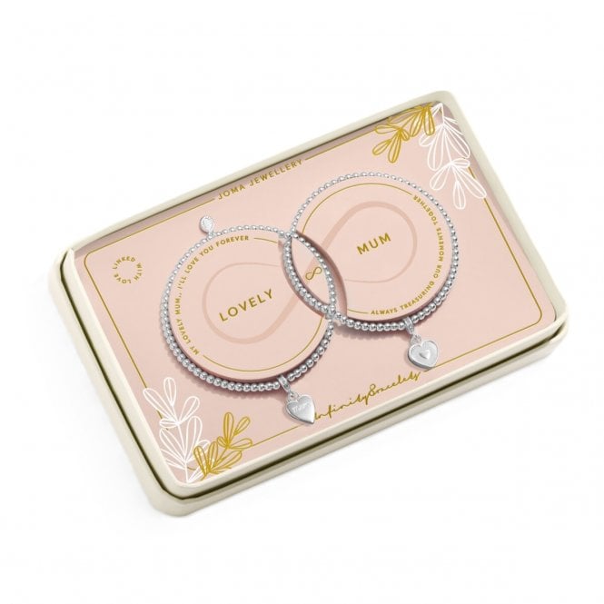 Joma Jewellery  Mother's Day Linked Infinity 'Lovely Mum' Bracelets 17.5cm Stretch