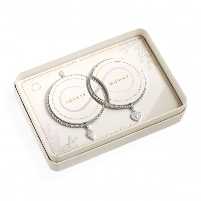 Joma Jewellery  Mother's Day Linked Infinity 'Lovely Mummy' Bracelets 17.5cm Stretch 