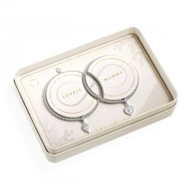 Joma Jewellery Mother's Day Linked Infinity 'Lovely Mummy' Bracelets 17.5cm Stretch 
