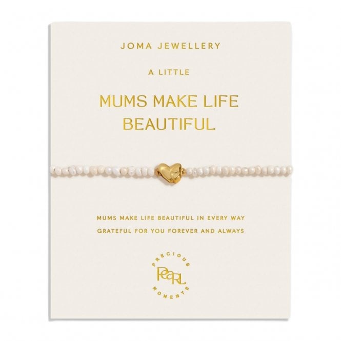 Joma Jewellery  Mother's Day Precious Moments 'Mums Make Life Beautiful' Bracelet 18cm + 3cm 