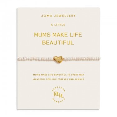 Joma Jewellery Mother's Day Precious Moments 'Mums Make Life Beautiful' Bracelet 18cm + 3cm 