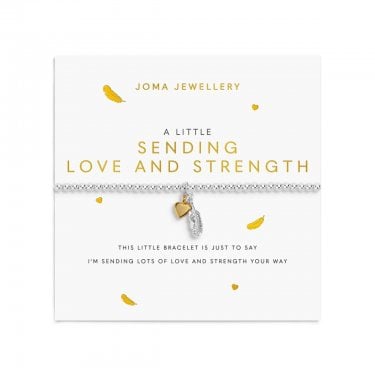 Joma Jewellery Remembrance A Little 'Sending Love And Strength' Two Tone Bracelet 17.5cm Stretch 
