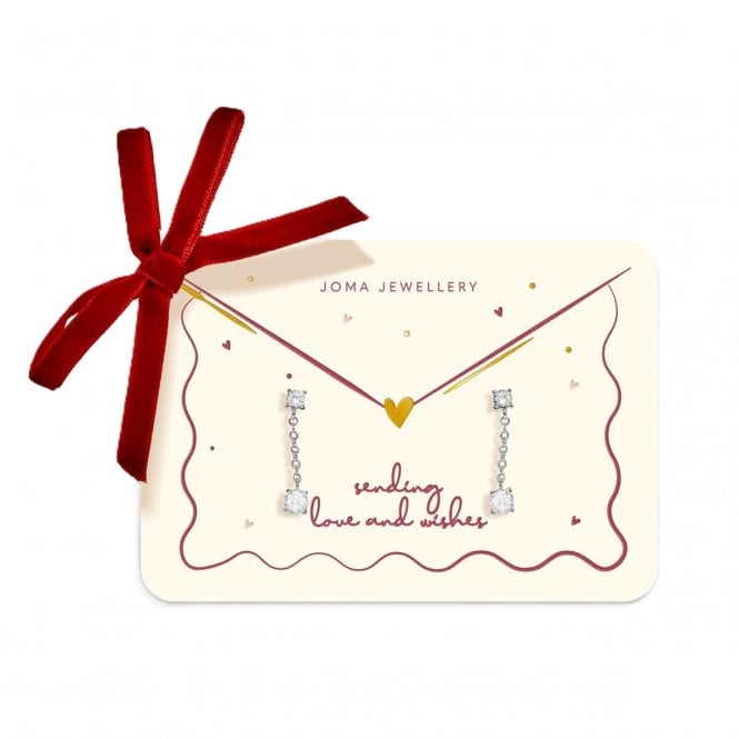 Joma Jewellery  Sending Love And Wishes Drop Stud Earrings