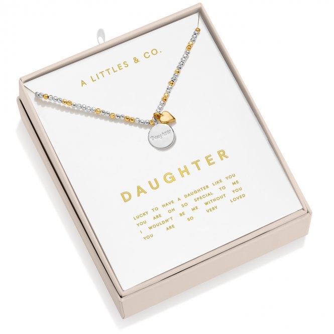 Joma Jewellery  So Loved 'Daughter' Two Tone Boxed Necklace 46cm + 5cm