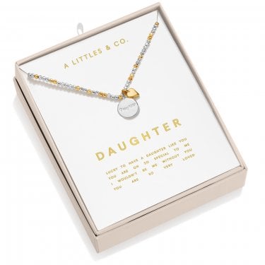 Joma Jewellery So Loved 'Daughter' Two Tone Boxed Necklace 46cm + 5cm