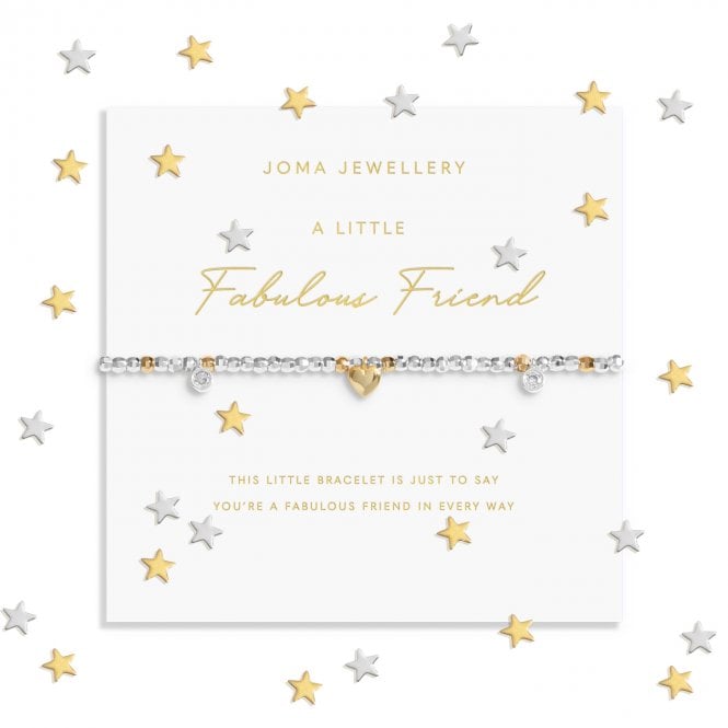 Joma Jewellery  Sparkle Confetti A Little 'Fabulous Friend' Two Tone Bracelet 17.5cm Stretch 