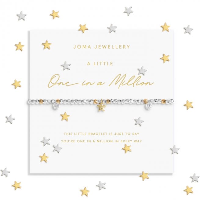 Joma Jewellery  Sparkle Confetti A Little 'One In A Million' Two Tone Bracelet 17.5cm Stretch 