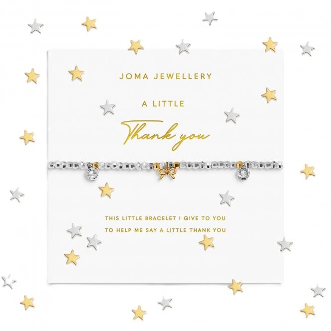 Joma Jewellery  Sparkle Confetti A Little 'Thank You' Two Tone Bracelet 17.5cm Stretch