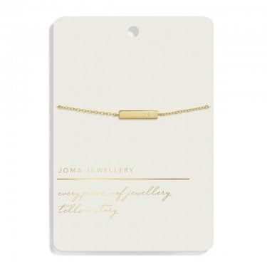 Joma Jewellery Style Stories Bar Gold Tone Bracelet 18cm + 3cm 