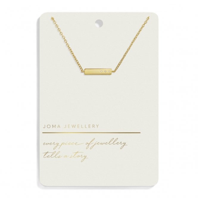 Joma Jewellery  Style Stories Bar Gold Tone Necklace 46cm + 5cm 